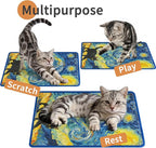 3-in-1 Sisal Cat Scratch Mat Floor & Wall Cat Scratcher Pad Scratching Post Scratch Furniture Couch Carpet Protector 23.6x15.7inch (Blue Sky)