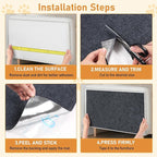 ReWallpaper Cat Scratching Mat Self-Adhesive Dark Grey Cat Scratch Furniture Protector Roll for Sofa Couch Armrest Chair Wall Corner Tower Post Durable Scratch Pad Strong Grip Claw Guard 15.8inx6.5ft