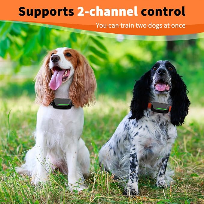 Dog Shock Collar with Remote - 4000Ft Dog Training Collar for Small Medium Large Dogs 10-120lbs, Waterproof Rechargeable E Collars for 2 Dogs with Beep Vibration (1-99) and Humane Shock (1-99) Modes