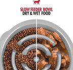 Tuff Pupper Slow Feeder Insert Bowl | Puzzle Maze Slows Down Eating | Elevated Feeder Tray Bowls | Standalone Dog Bowl | Pet Bowls Insert | Easy Clean Dishwasher Safe (2 Cups - Fits 7.5-8 Inch Hole)