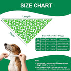 St. Patrick’s Day Bandanas 2-Pack for Small to Medium Dogs - Reversible Leprechaun Hats Shamrock Scarf, Green & White Pet Accessories for Irish Gift