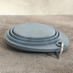 Gibson Home WanderHound 11.8 Inch Collapsible Double Silicone Pet Bowl Set with Carabiner Clip – BPA-Free, Dishwasher Safe, Foldable Food & Water Travel Bowls for Dogs – Hiking, Camping & Everyday Use