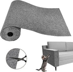 Cat Scratch Mat,Furniture Protector, 39.3"x15.8" Trimmable Self-Adhesive Cats Scratch Carpet, DIY Climb Cat Scratch Mat for Couch Furniture or Wall Protector (Light Grey)