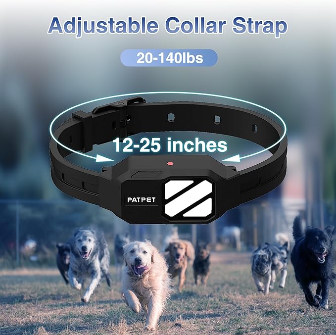 PATPET Training Collar for Dogs, 4200Ft Dog Training Collar with Remote, 3 Training Modes Beep, Vibration, Static, Rechargeable Electric Collars for Medium Large Dogs