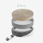Navaris Round Cat Scratcher Pads (Pack of 2) - 13 3/8" Diameter x 1 3/8" High (34 cm x 3.5 cm) - Refills Cardboard Cat Scratcher Bed 52414