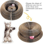 Cat Scratcher, Organ Cat Scratching Board with Ball Interactive Cats Toys, Modern Cats Scratcher Cardboard for Indoor Foldable Toy (1pcs)