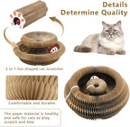 SEPAZON Kitlty Cat Toys Kurliz Cat Scratcher, Magic Organ Cat Scratching Board, Recyclable Cardboard Scratch Pad for Bored Indoor Cats Accordion Interactive Toys for Pet Claw Care