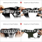 NESTROAD Dog Harness (Checkered Black,S) with Leash, Reflective, Adjustable, Soft Padded, Easy Control Handle, for Small Dogs, Front & Rear Clip Design