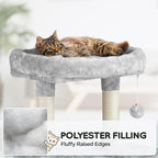 Topeakmart 63in Cat Tree, Large Cat Tower Furniture with Cat Condo, Padded Platform & Sisal-Covered Scratching Post, Stable Cat Tower Pet Play House