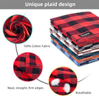 Dog Bandana Fall XLarge-Orange Brown Dog Scarf Buffalo Plaid Printing Adjustable Bib Handkerchief Accessories for Large Dogs (XL)