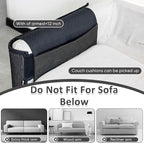 NATUYA Cat Scratch Furniture Couch Protector - Large Sisal Cat Scratching Pad Sofa Corner Arm Shield, Cat Scratcher for Sofa (Black, Left)