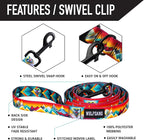 Wolfgang Heavy Duty Dog Leash, Pull-Tested for Walking & Training, MountainVibes Print, Large