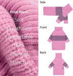 Fitwarm Chunky Knit Dog Sweater, Thermal Dog Winter Clothes for Small Dogs Girl, Doggy Turtleneck Sweater, Pet Outfit, Plum, Black, Medium