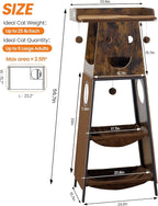 Modern Wood Cat Tree for Indoor Large Cats, 56 Inch Tall Cat Tower with Perch Bed, Multi-Level Trees with 2 Hammock, Cat Condo, Scratching Board, Removable Pads, Cat Furniture, Rustic Brown