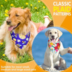 Eccliy 30 Pack Spring Dog Bandanas Bulk Flower Dog Scarfs Summer Head Wrap Soft Triangle Polyester Bandana Pet Costume Cute Bibs with Flowers Patterns for Female Male Small Medium Large