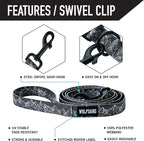 Wolfgang Heavy Duty Dog Leash, Pull-Tested for Walking & Training, WolfMountain Print, Small