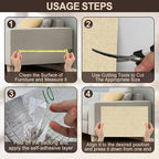 Cat Scratch Couch Furniture Protector, Self-Adhesive & Cuttable Furniture Scratch Protector Pad, Wear-Resistant Wall & Sofa Guard, Multi-Functional Cat Scratcher Khaki