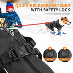Dog Winter Coat Reflective Water-Resistant Jacket, Fleece Lined Windproof Puppy Coat with Back Zipper & D-Ring, Cold Weather Dog Coats for Small Medium Dogs (XXL, Black)