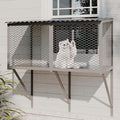 ROOMTEC Cat Catio, Metal Cat Window Box for Indoor Cats Cat Window Perch for Multi Cats All Weather Use Outdoor Haven Enclosure for Safely Enjoying the Outdoor Sights Scents and Napping,Grey
