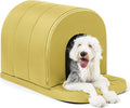 Orthopedic Dog House 2.0 - Outdoor Waterproof Dog Shelter w/Porch - Scratch Proof Indoor Pet House w/Egg-Crate Foam - Ideal for Extra Large Breeds & Fits 42-Inch Crate - 41"x27", Moonstone