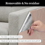 Uranshin Trimmable Cat Scratch Mat pad Self-Adhesive Cat Scratching Post Carpet Covered 78.7"x15.8" Cat Tree Shelves Replacement Parts cat Furniture Protector for Couch Wall (Khaki)