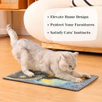 Sisal Cat Scratcher Post Mat (Use on Wall, Couch and Carpet), Durable and Shedding-Resistant Cat Scratching Surface - 21.7x13 inch with Hoop and Loop Adhesives, Twist Pins (Starry Night)