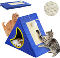 Upgraded Cat Scratcher House, 3 in 1 Foldable Sisal Cat Scratcher, Double-Sided Usability, Durable Cat Furniture for Cats to Play, Scratch, and Sleep