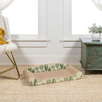 CSR1004B Montego 27.5" Coastal Patterned Cardboard Lounge Bed Cat Scratcher with Catnip, Mint/Green