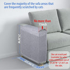 Cat Scratch Couch Protector with Sisal Mat,Couch Protector from Cat Claws,Sofa Scratcher Furniture Protector,Fits Left & Right Arms | No Need to Choose a Side(Light Grey)