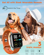 Jugbow Electronic Dog Training Collar with Wristband Remote, 3300FT Range, IPX8 Waterproof, 24H Time Display, Vibration & Beep Modes for Dogs 10-120 lbs