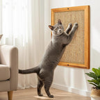 Scratching Pad for Cats, Sisal Cat Scratch Pad for Wall Mounted, Extra Large Cat Scratch Pads for Indoor Cats Kitty, Wooden Scratching Board Scratching Cat Toys Wall Furniture
