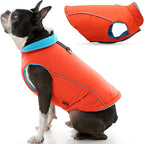 Gooby - Sports Vest, Fleece Lined Small Dog Cold Weather Jacket Coat Sweater with Reflective Lining, Orange, Large