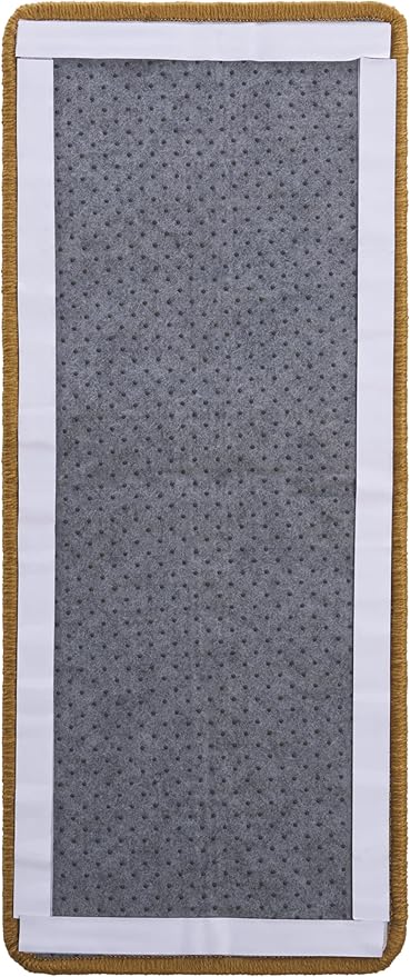 SAFAVIEH Cat Scratch Mat Pad Collection, 16" x 24", Natural Brown, Sisal Boucle Weave, Velcro & Slip Resistant Backing