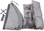 Winsterch Cat Bed Cave for Indoor Cats, Small Pet Tent Cave for Cats, Kittens, and Small Dogs, Warming Cat House with Removable Washable Cushion (18.5'‘ x 18.5’' x 15.8'', Grey)