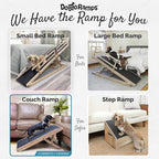DoggoRamps Dog Ramp for Couch - Furniture Quality Solid Maple - with Anti-Slip Grip & Landing Platform - Adjustable Dog Ramp 14" to 21" - Couch Ramp for Dogs up to 150lbs - Made in North America