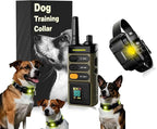 Dog Training Collar with Remote 4 Training Modes Beep, Vibration, Shock, Light 100 Levels, Fast 150ms Response, IPX7 Waterproof Long Range, LED Safety Light, Rechargeable for All Dog Sizes
