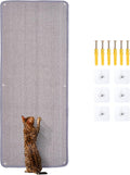 Natural Sisal Cat Scratcher Mat, Wall Scratcher Carpet, Cat Climbing Wall, Large Tall Scratching Post, Sofa Protector, Scratching Mat Pad for Indoor Cats (Gray, 39.3" Lx15.7 W, 1PC)