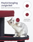 Heavy Duty Cat Tree for Large Cats Adult - 60 Inch XXL Sturdy Cat Tower Condo with Extra Wide Scratching Posts (φ4.4in) Big Cat House Hammock Perch - Indoor Wood Modern Multi Level Corner Cat Bed