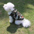 Fleece Lining Extra Warm Dog Hoodie in Winter,Small Dog Jacket Puppy Coats with Hooded,Green Camo XS