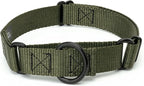 Country Brook Petz - Martingale Dog Collar - Heavy-Duty Training Collar with No Buckle - Service Dog Collar for All Pups - 10+ Cool Colors (Dark Olive Drab, 3/4 Inch, Small)