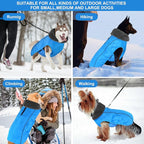 Doglay Dog Coat, Waterproof Dog Jacket Pet Winter Coat for Cold Weather with Thicken Furry Collar, Reflective Puppy Winter Jacket Warm Fleece Lining for Small Medium Large Pets