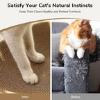 FUKUMARU Cardboard Cat Scratcher Bed, 2-in-1 Oval Cat Scratch Pad, Cats Scratching Board Lounge Bed Indoor, Durable Modern Kitty Scratcher Bowl, Cats Scratch Furniture Protector, Polka Dot