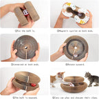 Kitty Kurlz Magic Organ Cat Scratcher Toys for Indoor, 1 Pack Twisty Paws Kitten Toy Cardboard Scratching Pads for Claw Grinding Interactive Mental Physical Exercise