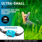Tiny Bark Collar for Small Dogs 5-15 lbs and Puppies - No Shock Anti Barking Collar - Rechargeable Smart Collar for Dog Training with 7 Sensitivity Levels and 3 Beep&Vibration Modes (Blue)