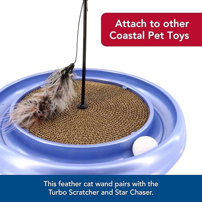 Coastal Pet - Turbo Pet Cat Bundle - Teaser Cat Toy & Scratcher Cat Toy