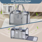 Cat Carrier for 2 Cats, Large Soft-Sided Pet Travel Carrier, Dual Compartments, Privacy Protection, Dog Carrier for Small/Medium Dogs, Home & Outdoor Use