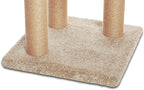 Amazon Basics Cat Tree Tower - Multi-Level Climbing Activity Center for Indoor Cats & Kittens with Scratching Posts, Platform, Jute Rope, Large (45.9"H), Beige