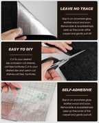 Cat Scratch Furniture Protector, Trimmable Self-Adhesive Carpet, DIY Climb Cat Scratcher Mat for Covering Cat Tower and Couch Protector from Cat Claws (78.7x15.8in Black)