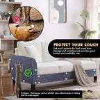 Cat Scratch Protector for Furniture - Self-Adhesive Anti-Scratch Tape for Sofa, Walls, Floors, and More - Durable & Pet-Friendly,39.3”X 15.8”, Includes Nano Adhesive and Fixing Nails (Gray)