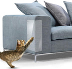 In hand Cat Scratch Furniture, 2PCS Clear Premium Heavy Duty Flexible Vinyl Protector Dog Cat Claw Guards with Pins No Adhesive, Stops Scratching Pets Furniture Protector